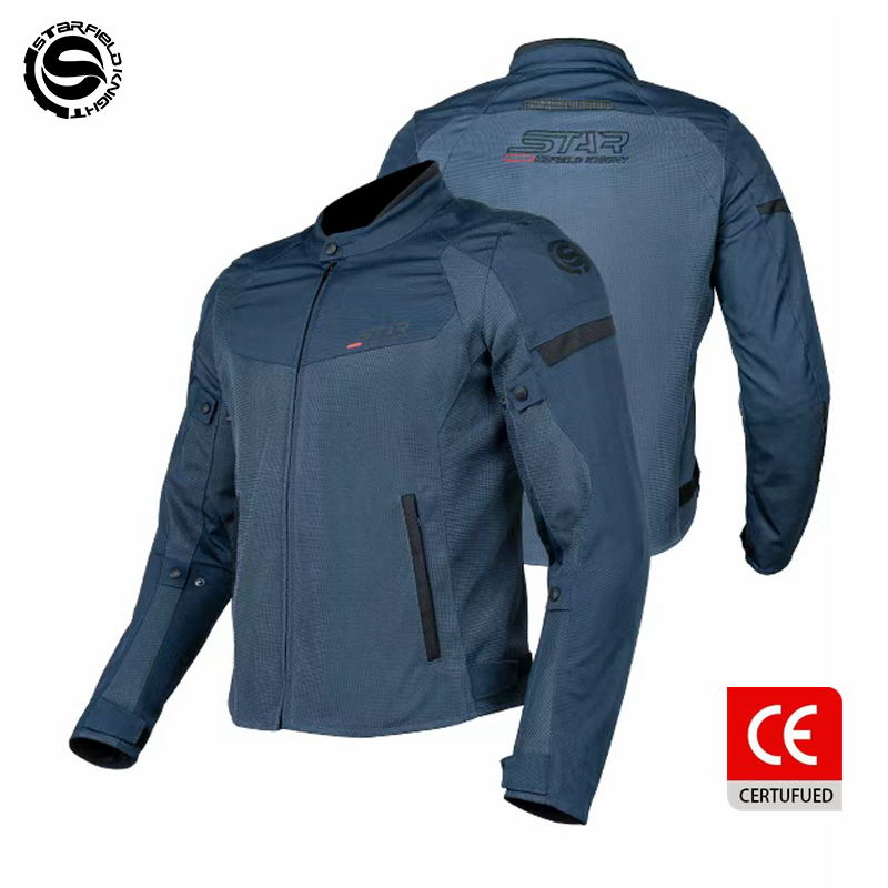 Motorcycle Gear Blue - SFK Blue Motorcycle Jacket Spring&Summer Mesh