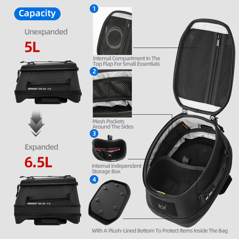 Rhinowalk Motorcycle Magnetic  - Magnetic Tank Bag recension och pris