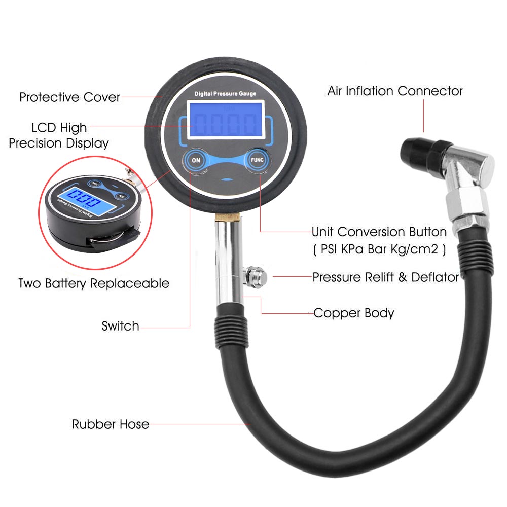 0-200Psi Tire Pressure Gauge M - Tyre Pressure Gauge recension och pris