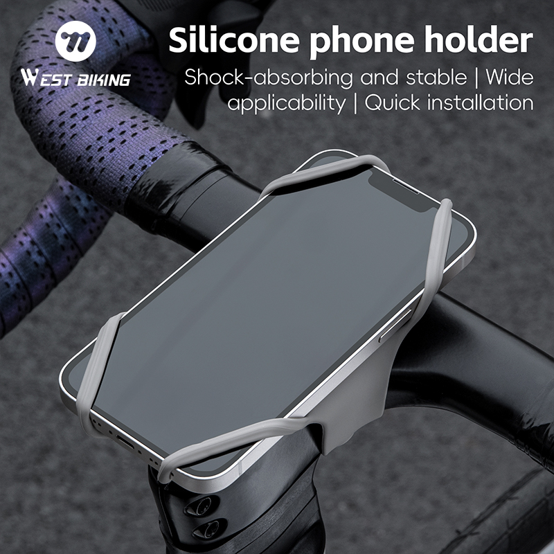 WEST BIKING Universal Silicone - Phone Mount Handlebar recension och pris