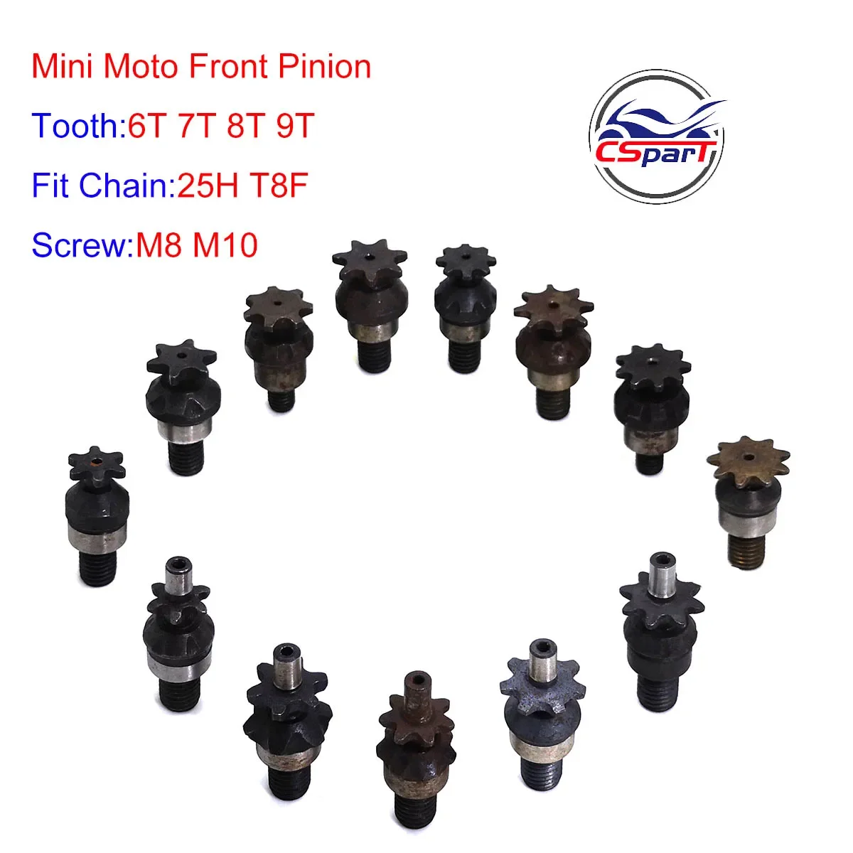 6T 7T 8T 9T 25H T8F M8 M10 Cha - Motorcycle Gear Rack recension och pris