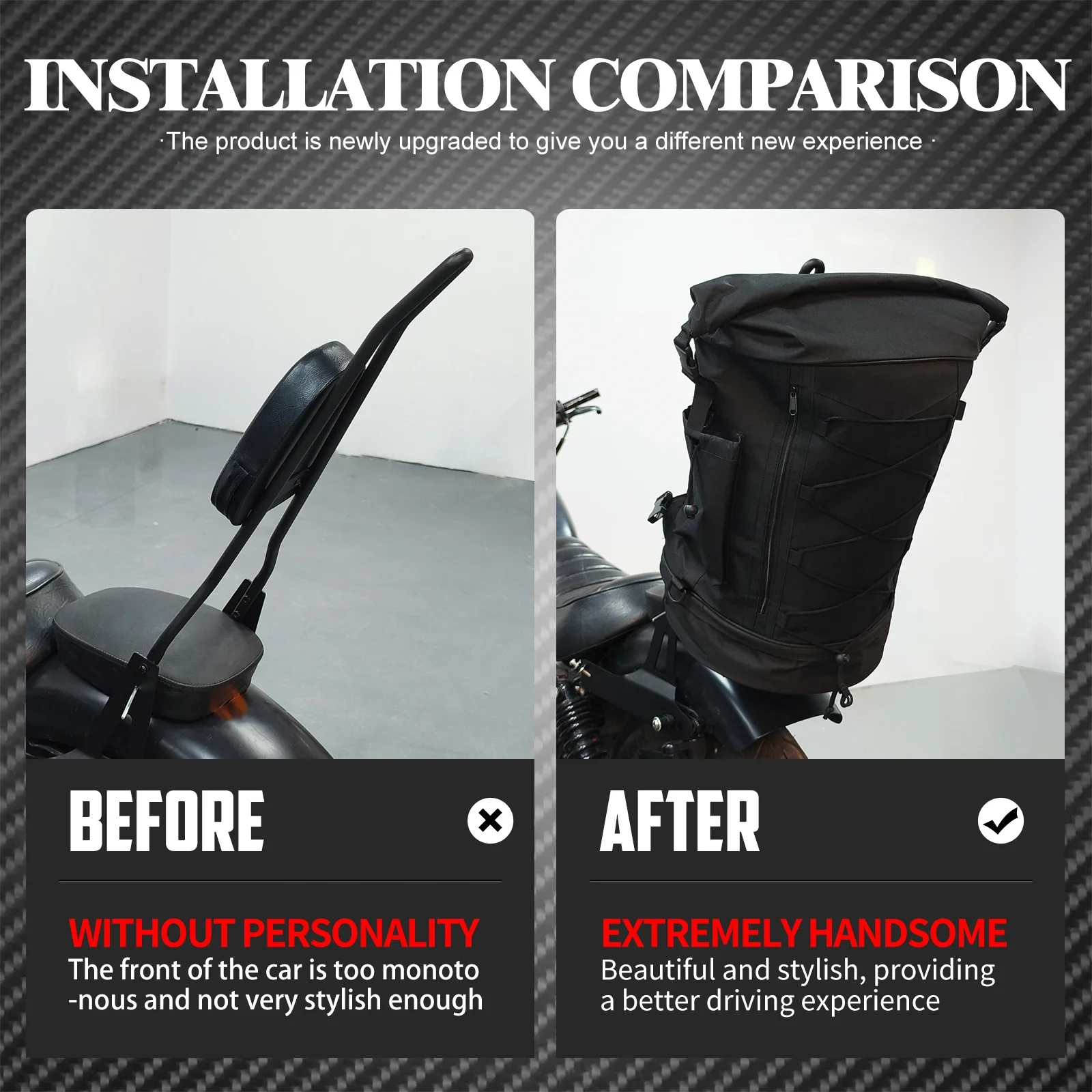 Motorcycle Universal Luggage B - Tail Bag Rack recension och pris