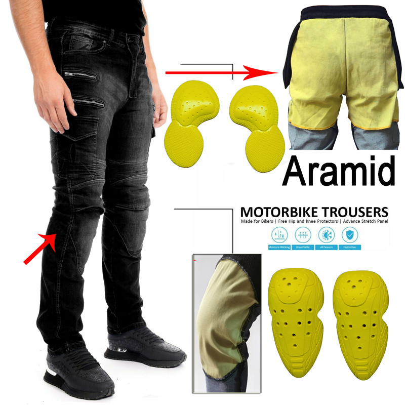 Motorcycle pants black men zip - Motorcycle Gear Blue recension och pris