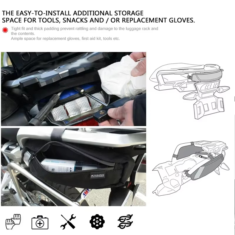 Side Pockets R 1200 GS For BMW - Tail Bag Rack recension och pris