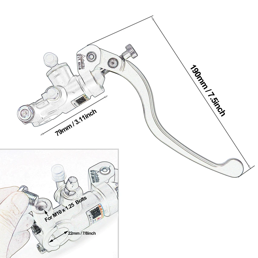 Adelin silver 14mm 15mm 16mm 1 - Motorcycle Gear And Accessories recension och pris