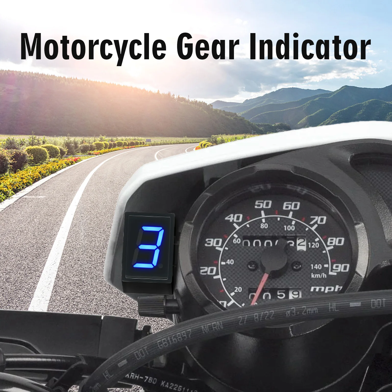 Super 6 Speed Display Universa - Motorcycle Gear Blue recension och pris