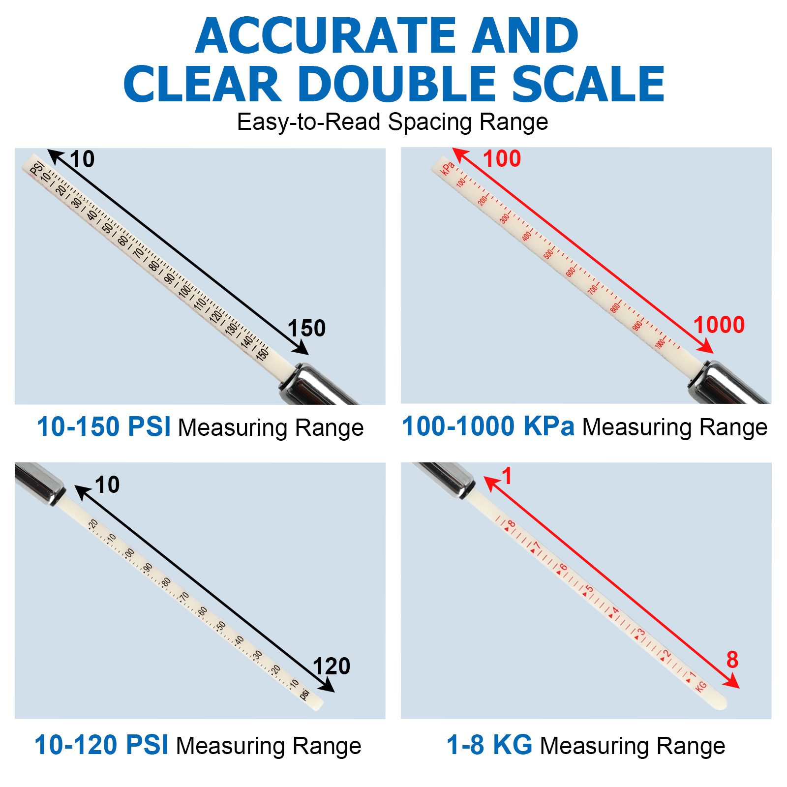 2X Dual Head & Scale Tire Pres - Tyre Pressure Gauge recension och pris