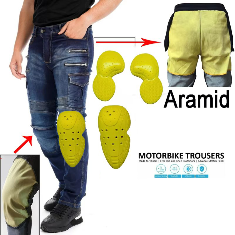 Aramid Motorcycle Pants Men Zi - Motorcycle Gear Blue recension och pris